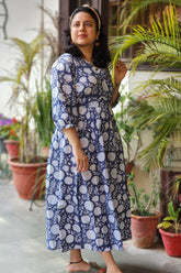 Midnight Garden Indigo Dress